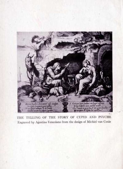 The Telling of the Story of Cupid and Psyche, engraved by Agostino Veneziano (1490-1540) by Michiel I after Coxie or Coxcie